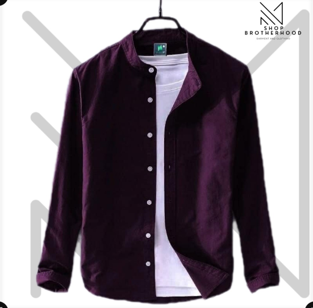 Casual shirt- Band Collar- Merron